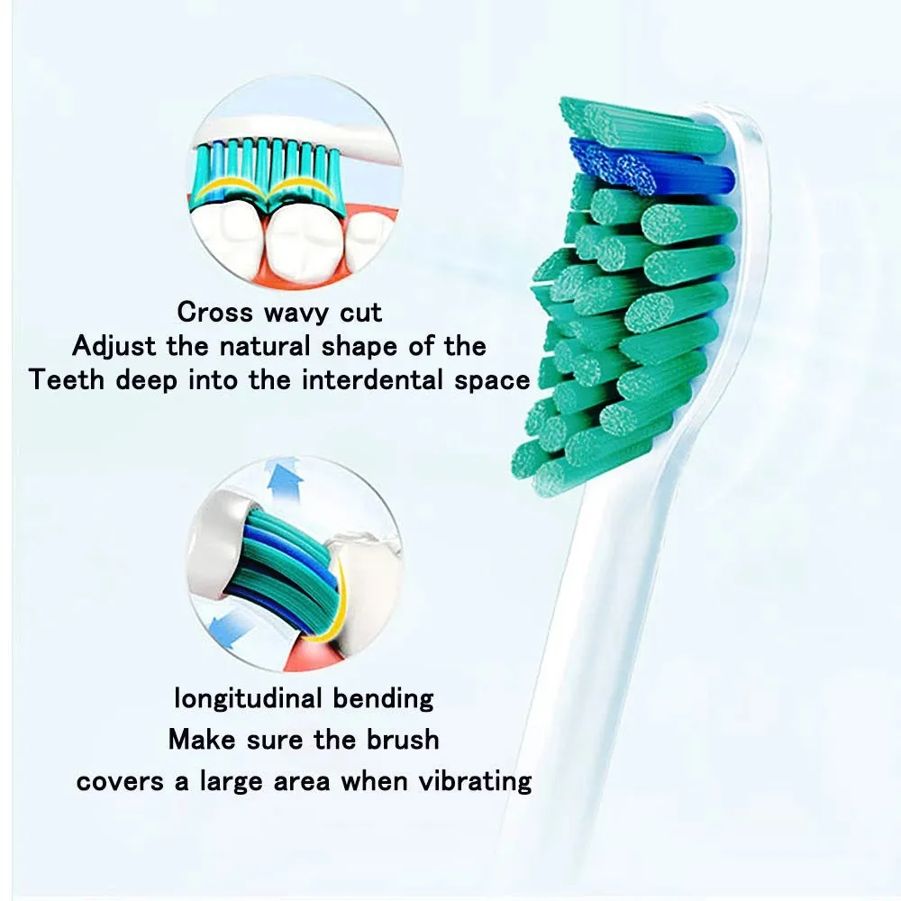 16-Pieces: HX6014 Replacement Electric Toothbrush Head Fits For Philips Sonicare Toothbrush Heads