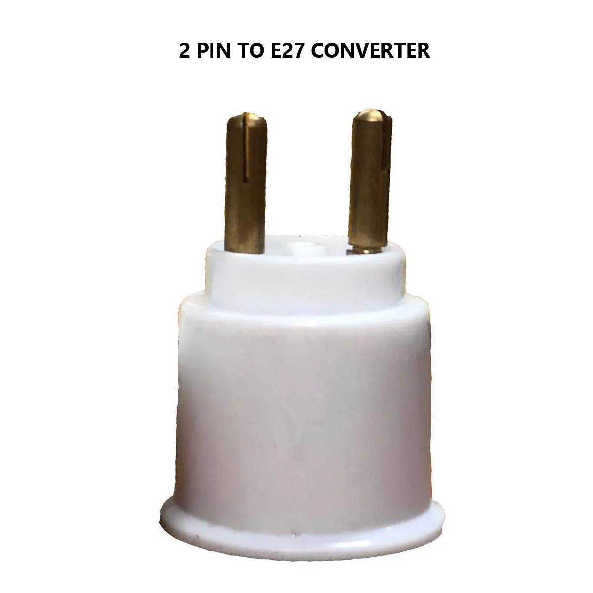 2-Pin to E27 Socket Holder Light Bulb Adapter