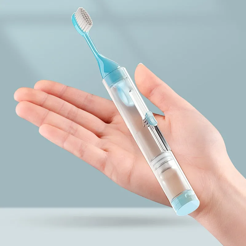 2in1 Portable Folding Travel Toothbrush Kit