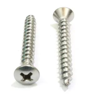 4 X 1/2" Stainless Oval Head Phillips Wood Screw (100pc) 18-8 (304) Stainless Steel