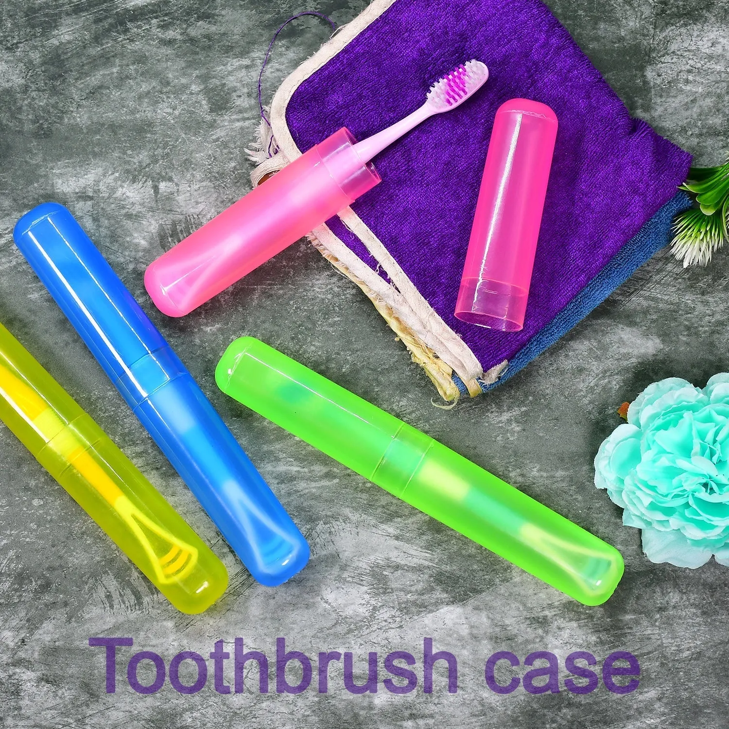 4968 4pc Plastic Toothbrush Cover, Anti Bacterial Toothbrush Container- Tooth Brush Travel Covers, Case, Holder, Cases