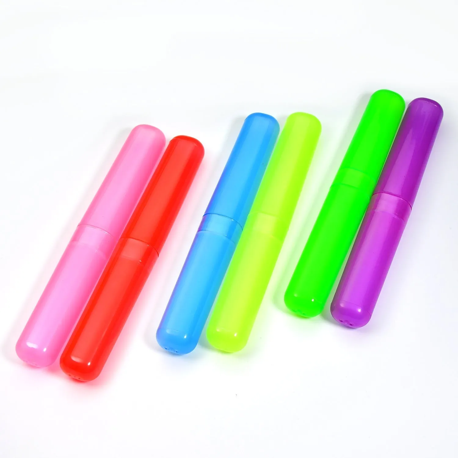 4969 6Pc Plastic Toothbrush Cover, Anti Bacterial Toothbrush Container- Tooth Brush Travel Covers, Case, Holder, Cases