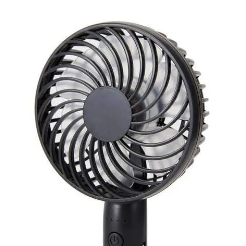 Anko 10cm Rechargeable Handheld Fan - Black / 5 Speed Settings / 4-6 Hours Run Time