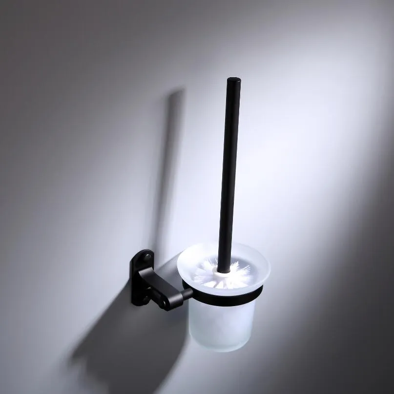 Bathroom Accessory Wall Mounted Black Bathroom Toilet Brush Holder