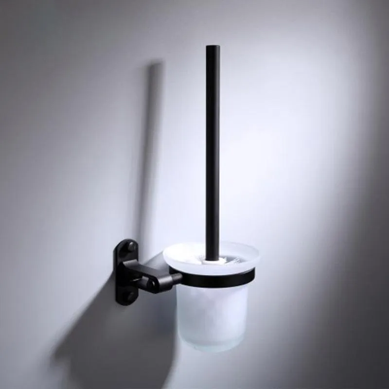 Bathroom Accessory Wall Mounted Black Bathroom Toilet Brush Holder