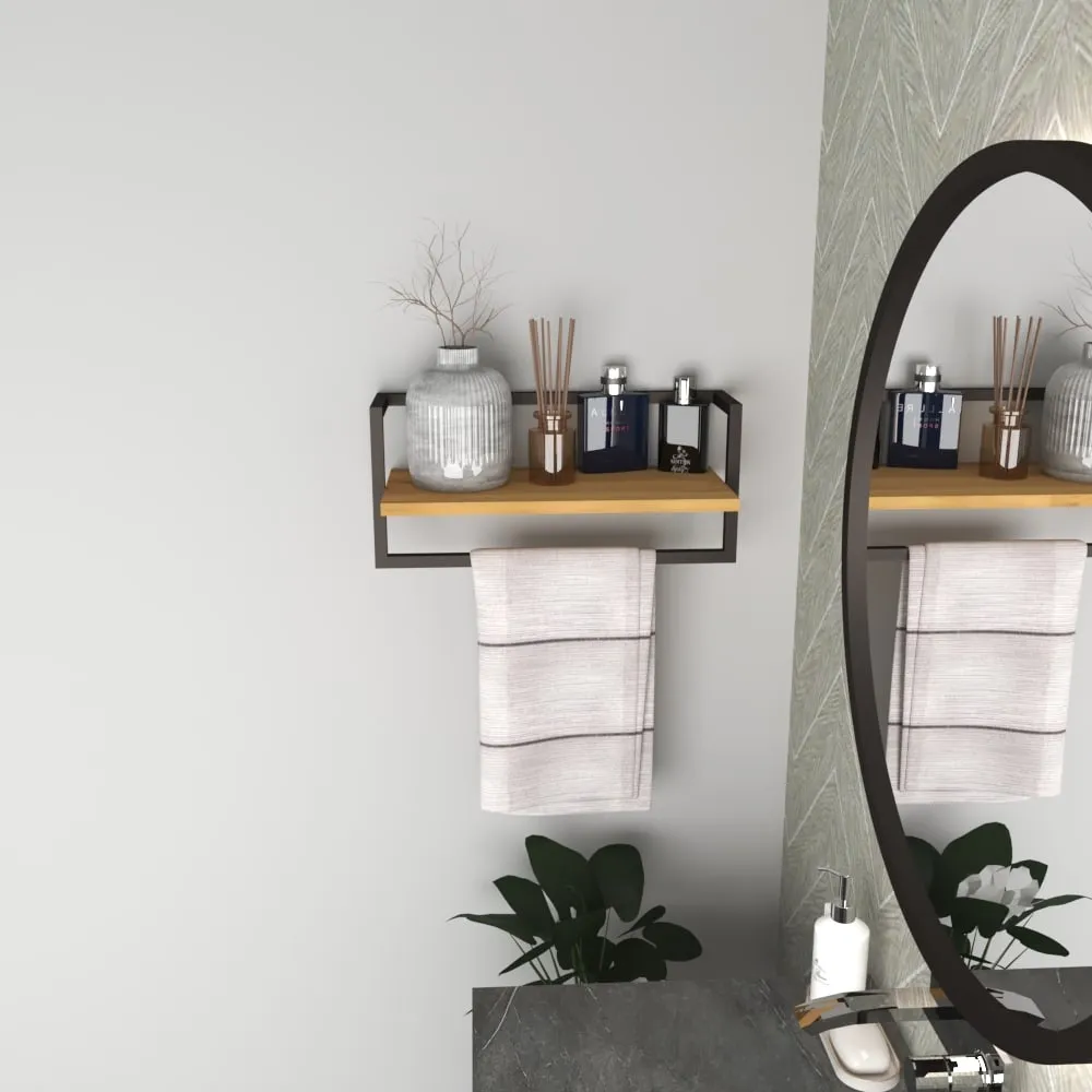 Bathroom Shelf and Towel Holder