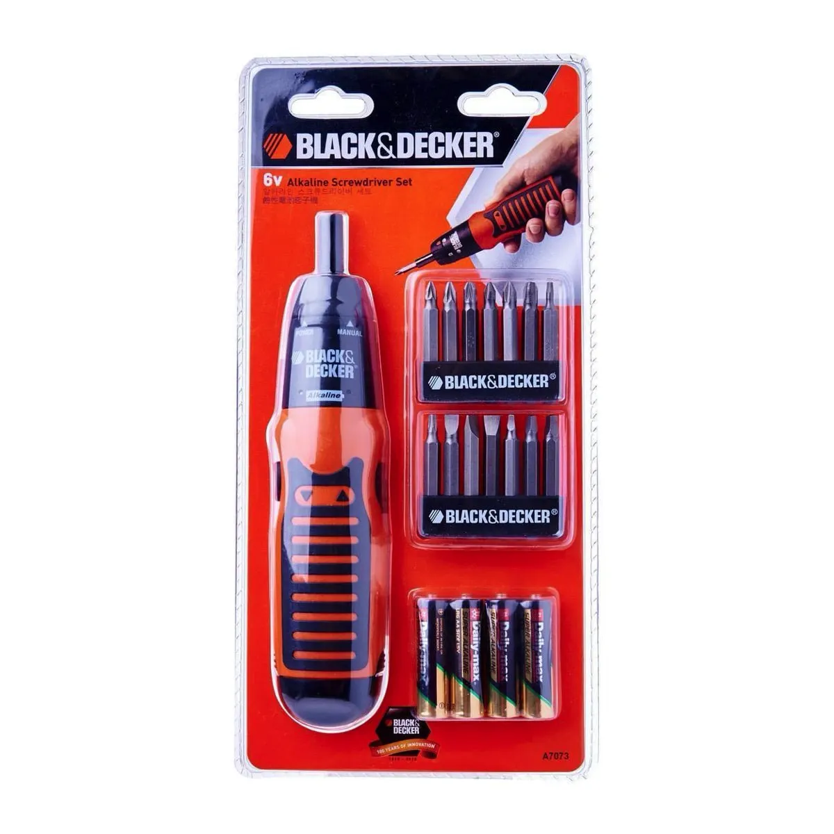 Black & Decker 6V Alkaline Screw Driver with 14 Bits Set