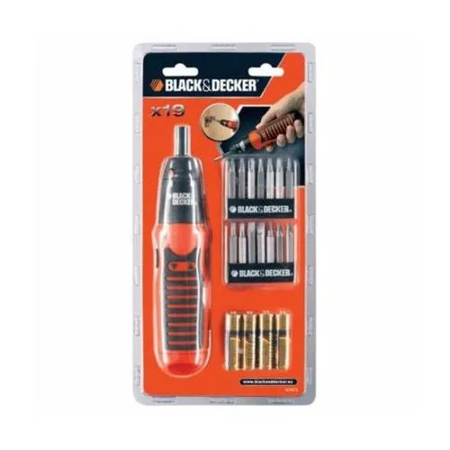 Black & Decker 6V Alkaline Screw Driver with 14 Bits Set