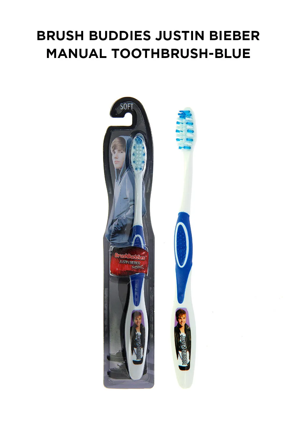 Brush Buddies Justin Bieber Manual Toothbrush-Blue