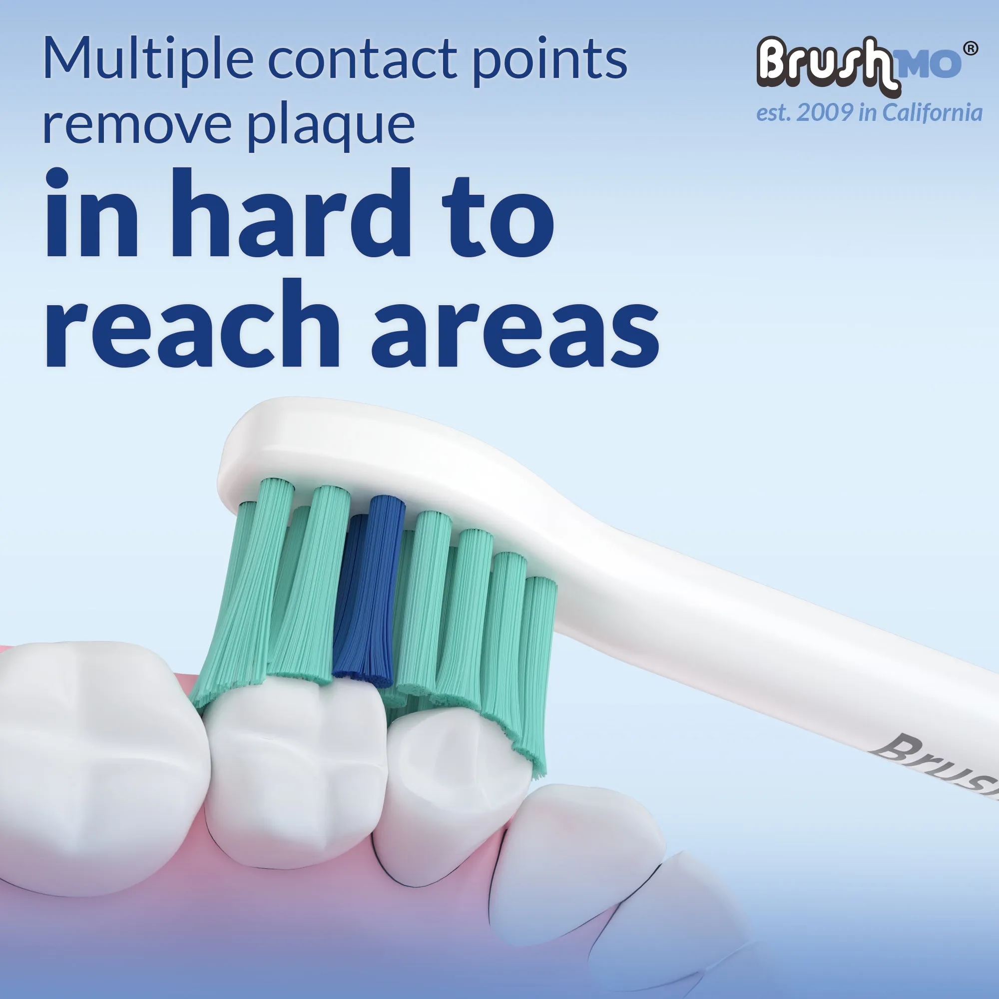 Brushmo Replacement Toothbrush Heads Compatible with Sonicare e-Series HX7012, 6 Pack Compact