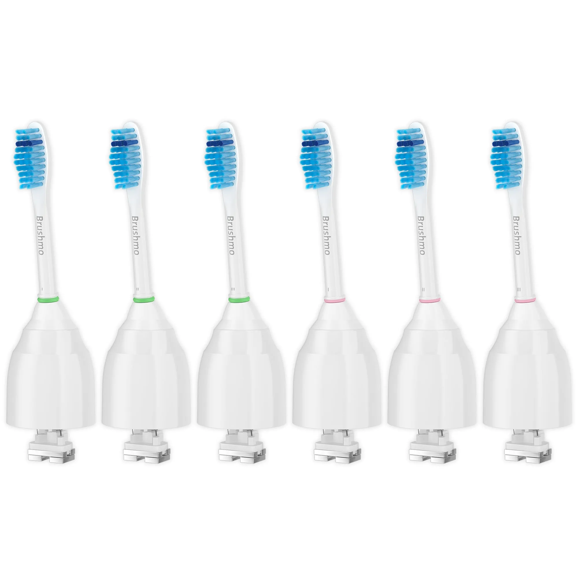 Brushmo Replacement Toothbrush Heads for Philips Sonicare e-Series HX7052, 6 Pack Sensitive