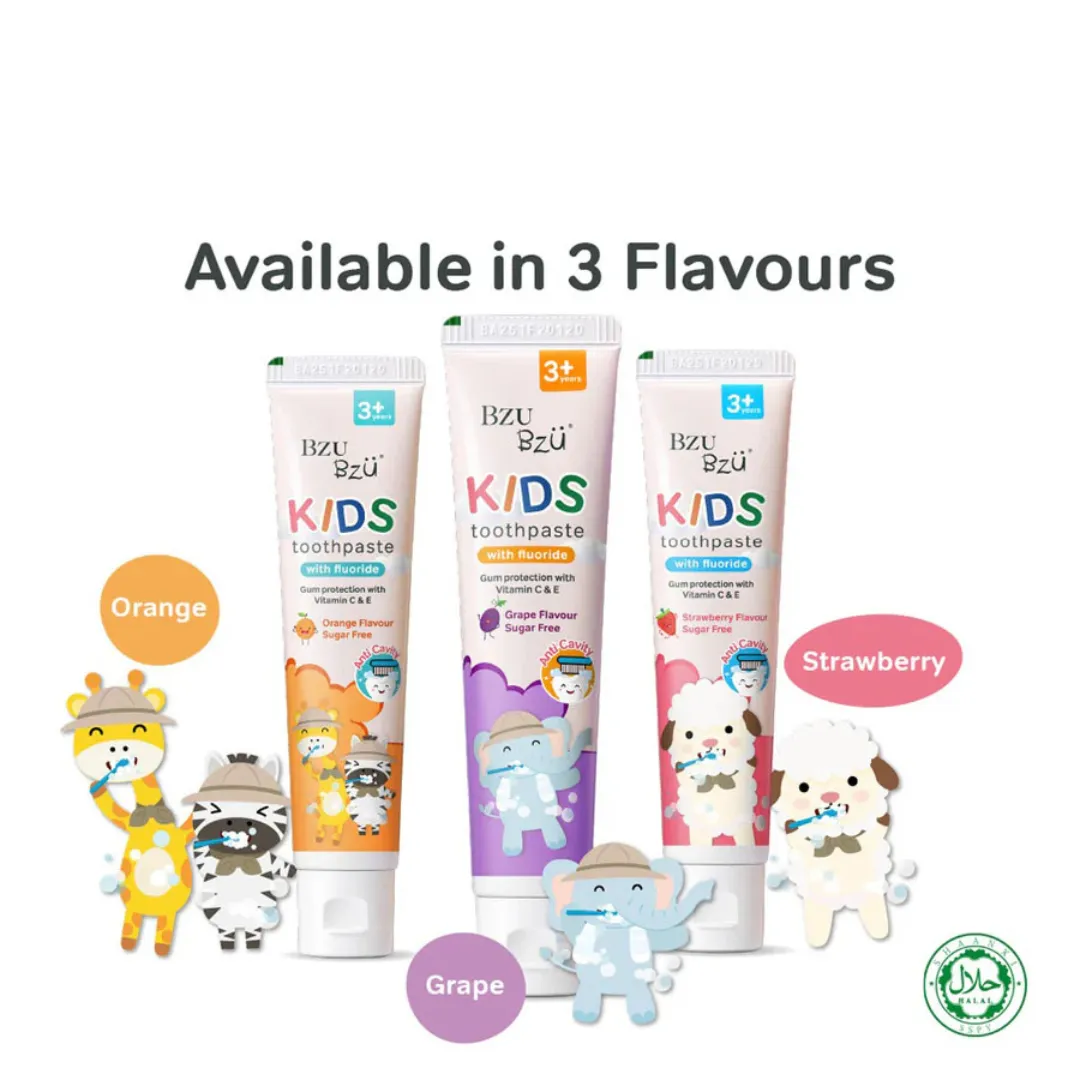 BZU BZU Kids Toothpaste Orange Flavour (50g)