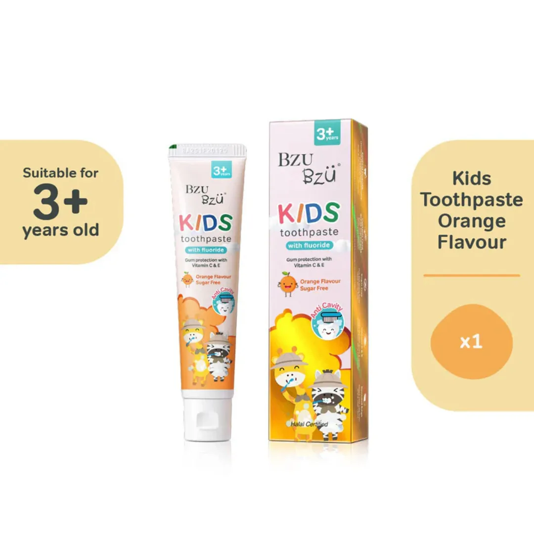 BZU BZU Kids Toothpaste Orange Flavour (50g)