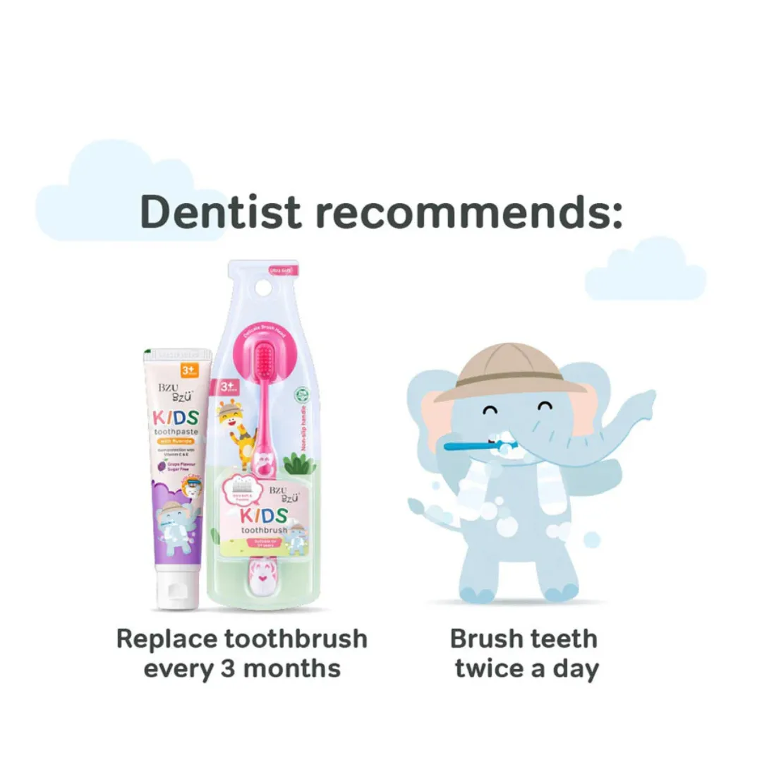 BZU BZU Ultra Soft Kids Toothbrush (Pink)