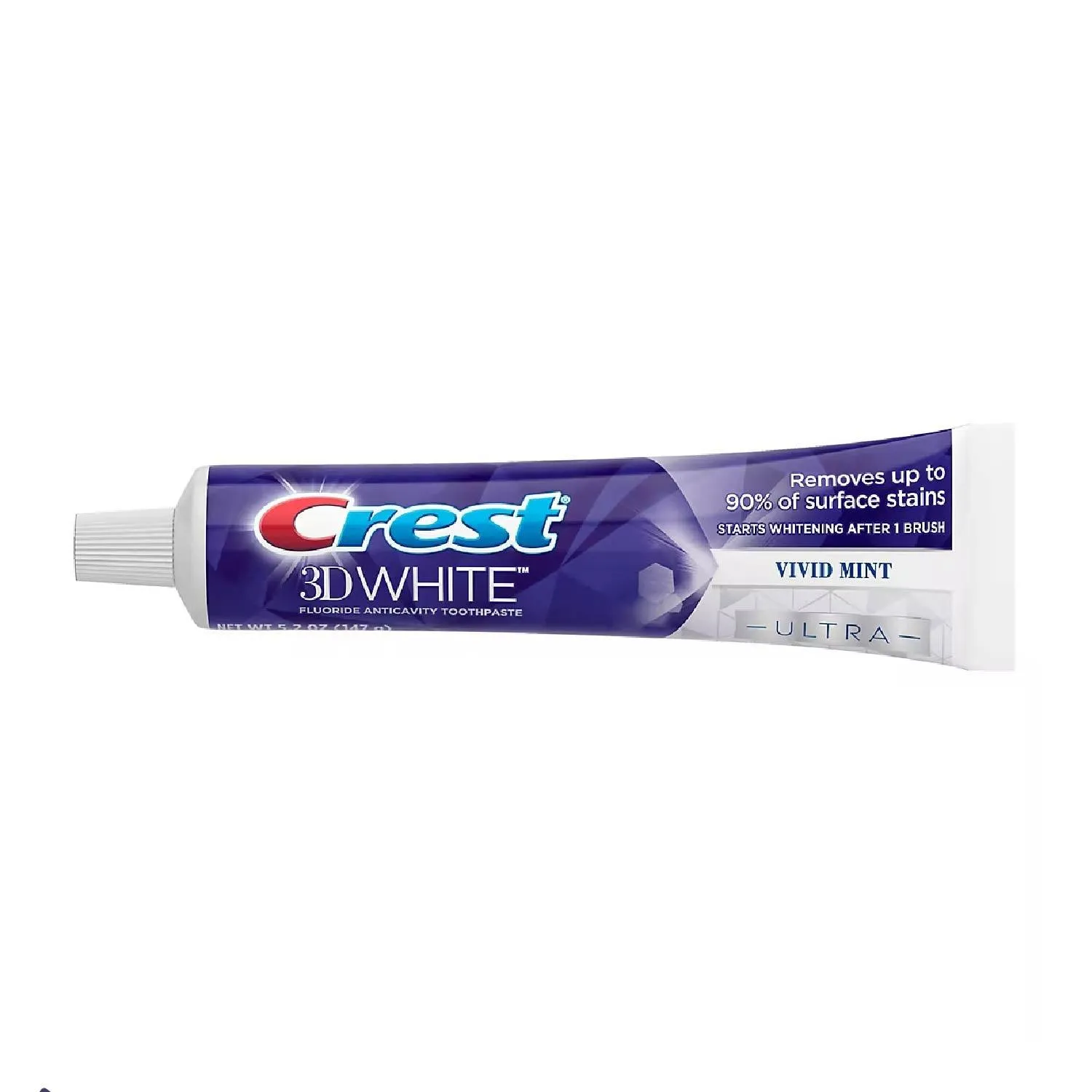 Crest 3D White Ultra Fluoride Anticavity Toothpaste, Vivid Mint -  Bulk - 5 Pack - 5.2oz