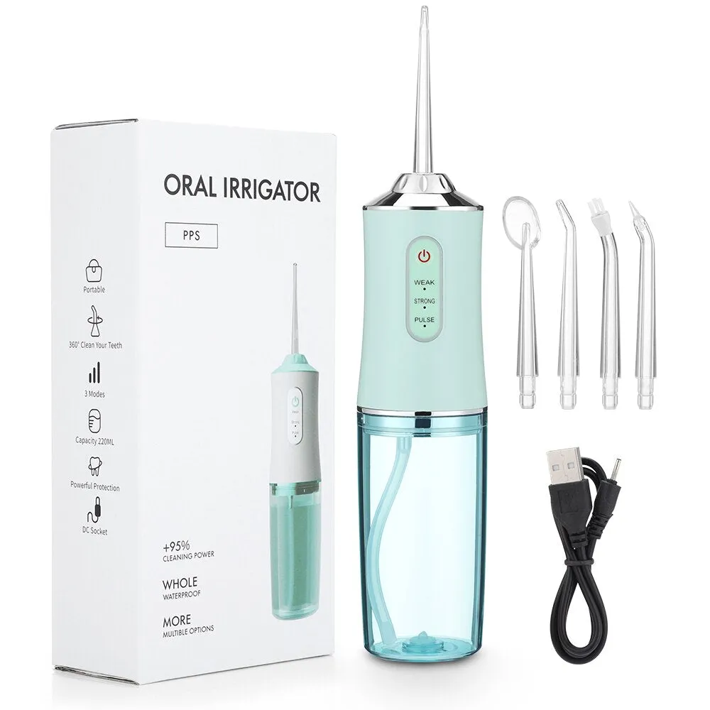 Dental Water Flosser Oral Irrigator Water Jet Toothpick 1400rpm 3 Modes Teeth Cleaner Toothbrush Oral Hygiene Cleaning Machine 0ral irrigator