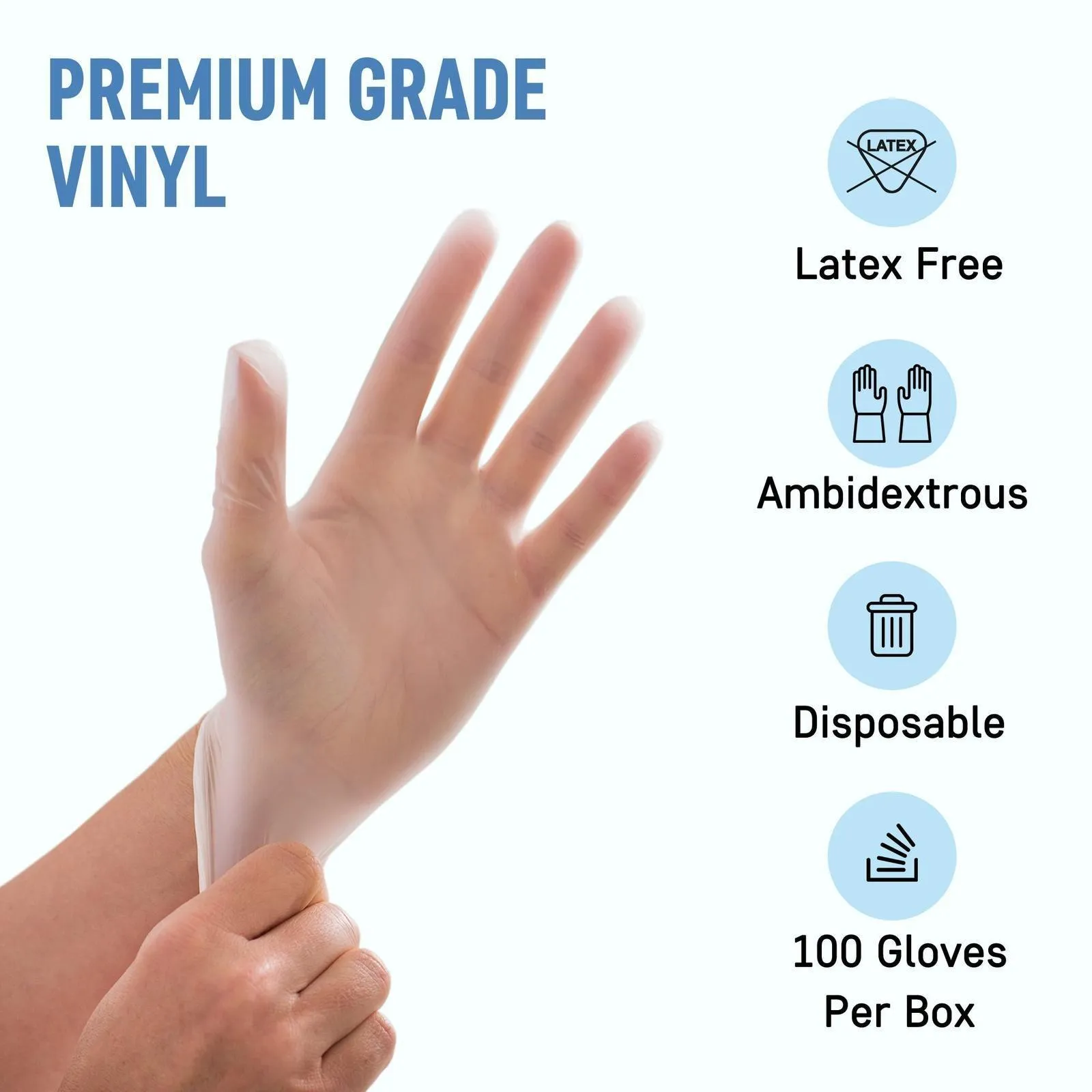 DRE Health Clear Vinyl Gloves - Powder Free