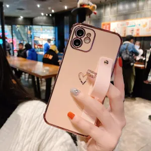 Electroplating Heart Case with Phone Holder