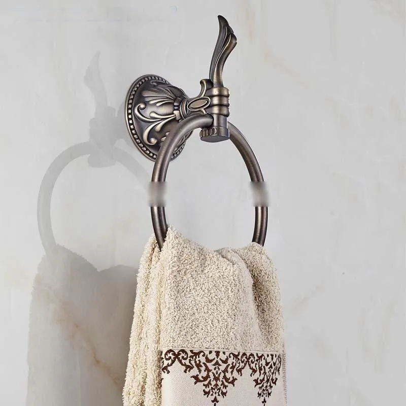 Elegant Antique Bronze Bathroom Towel Holder Ring