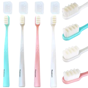 Extra Soft Toothbrush Micro Nano Toothbrush with 20,000 Bristles - 4 Pack