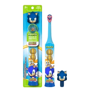 Firefly Clean N' Protect Sonic the Hedgehog Battery Powered Toothbrush with 3D Antibacterial Cover