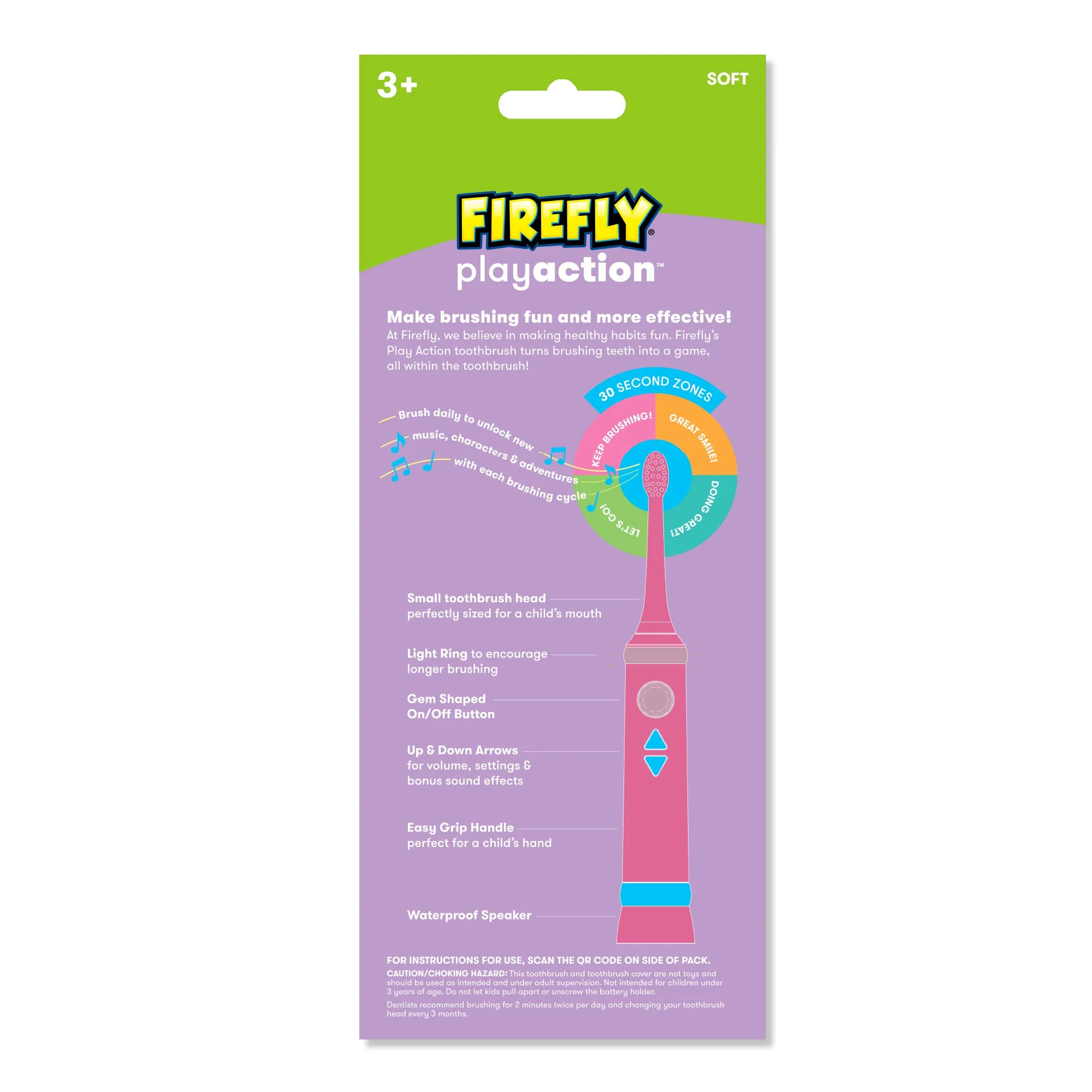 Firefly Play Action Trolls Battery Powered Toothbrush Kit