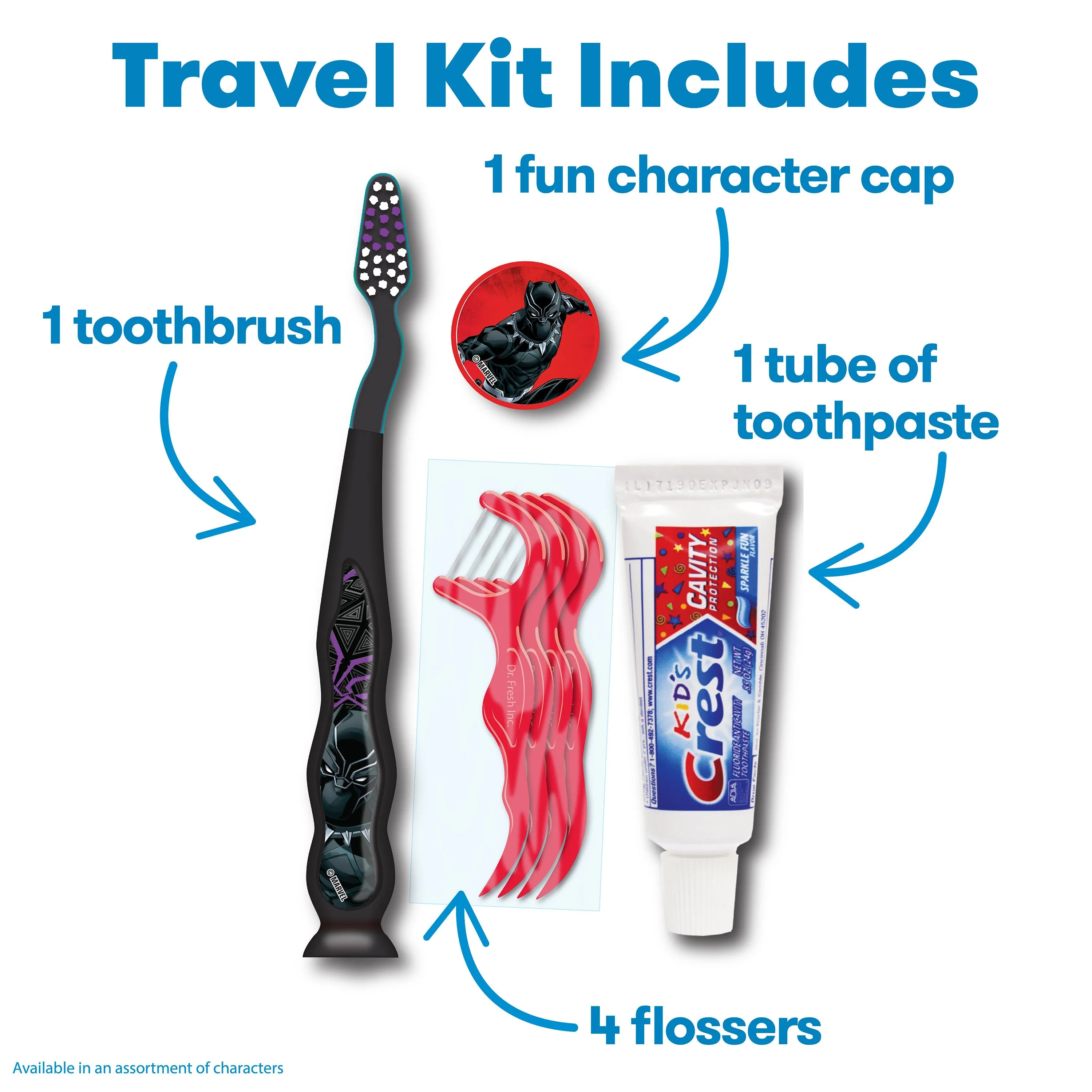 Firefly Premium Assorted Travel Kit (Avengers, Star Wars, Transformers)