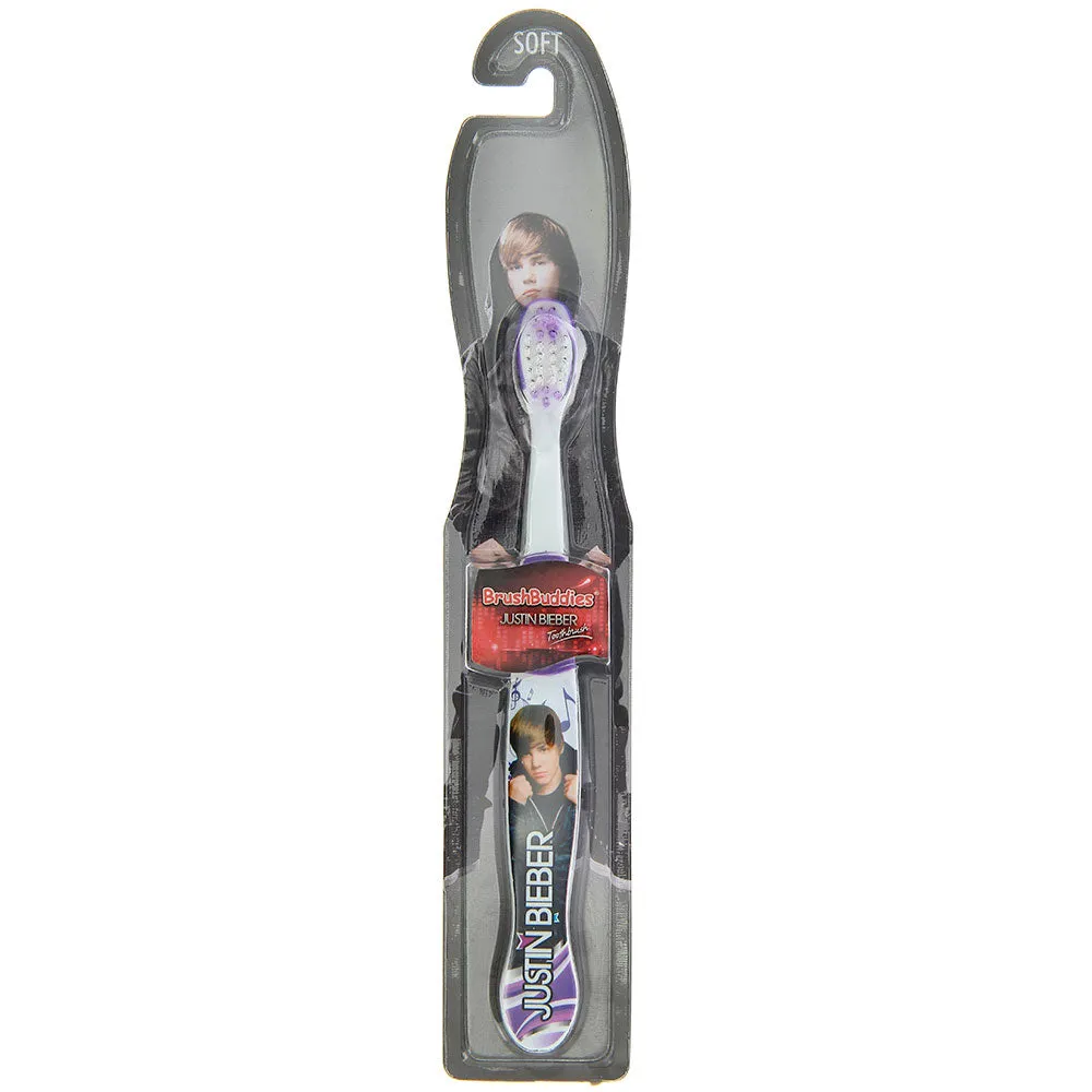 Justin Bieber Kids Purple Manual Toothbrush