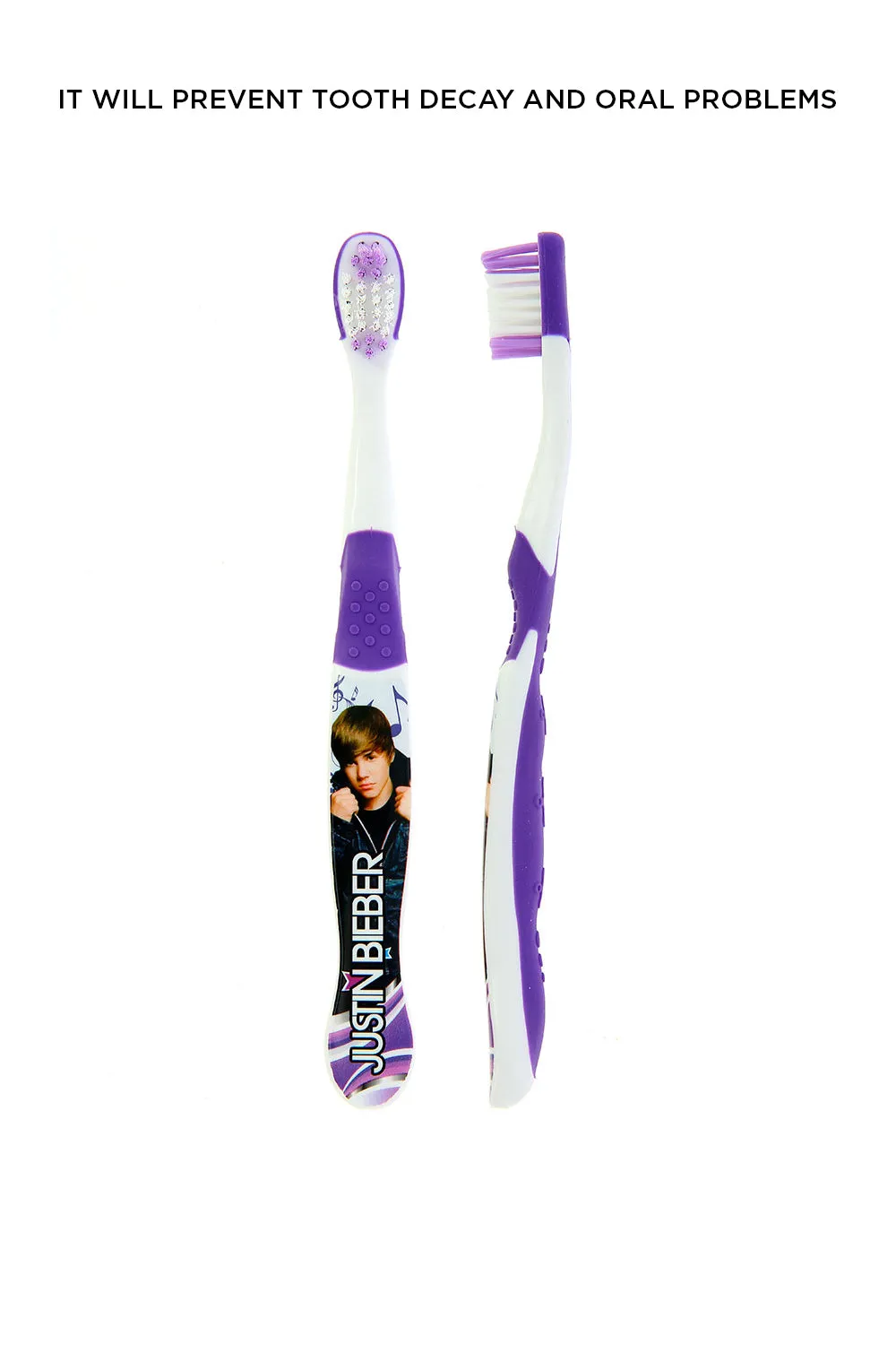 Justin Bieber Kids Purple Manual Toothbrush