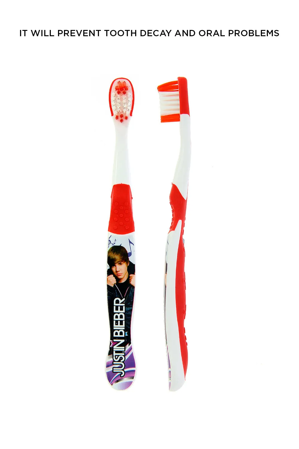 Justin Bieber Kids Red Manual Toothbrush