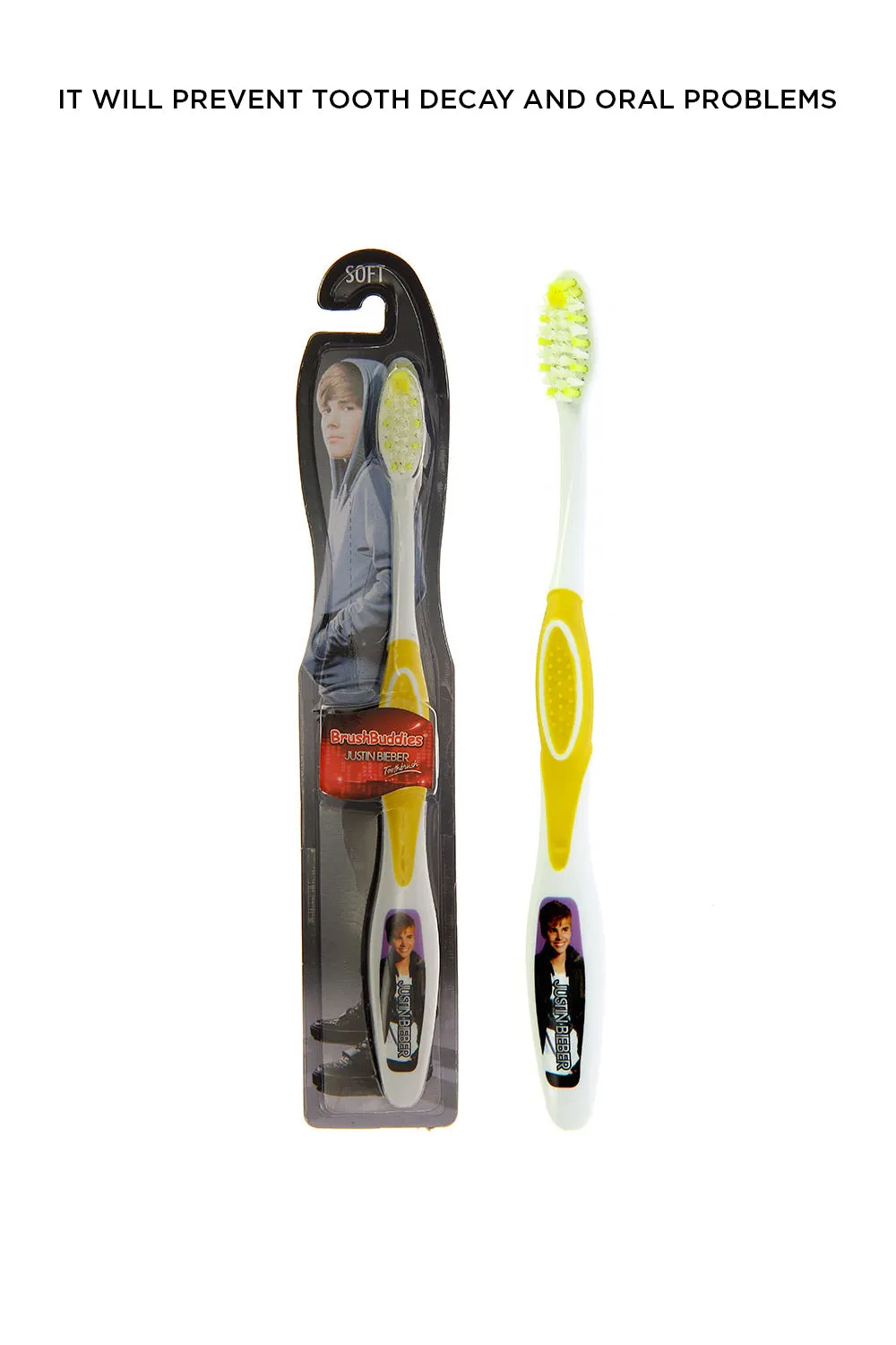 Justin Bieber Manual Toothbrush-Yellow