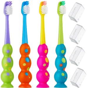 Kids Toothbrushes with Suction Cup