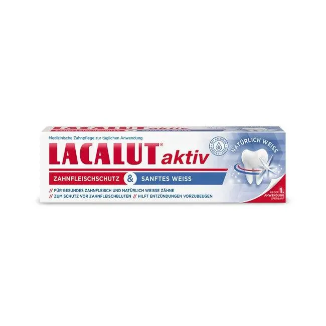 LACALUT active gum protection, gentle whitening toothpaste