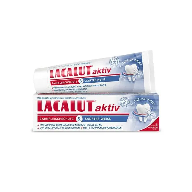 LACALUT active gum protection, gentle whitening toothpaste