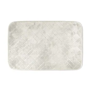 Matrix Embossed Foam Bath Mat - Natural