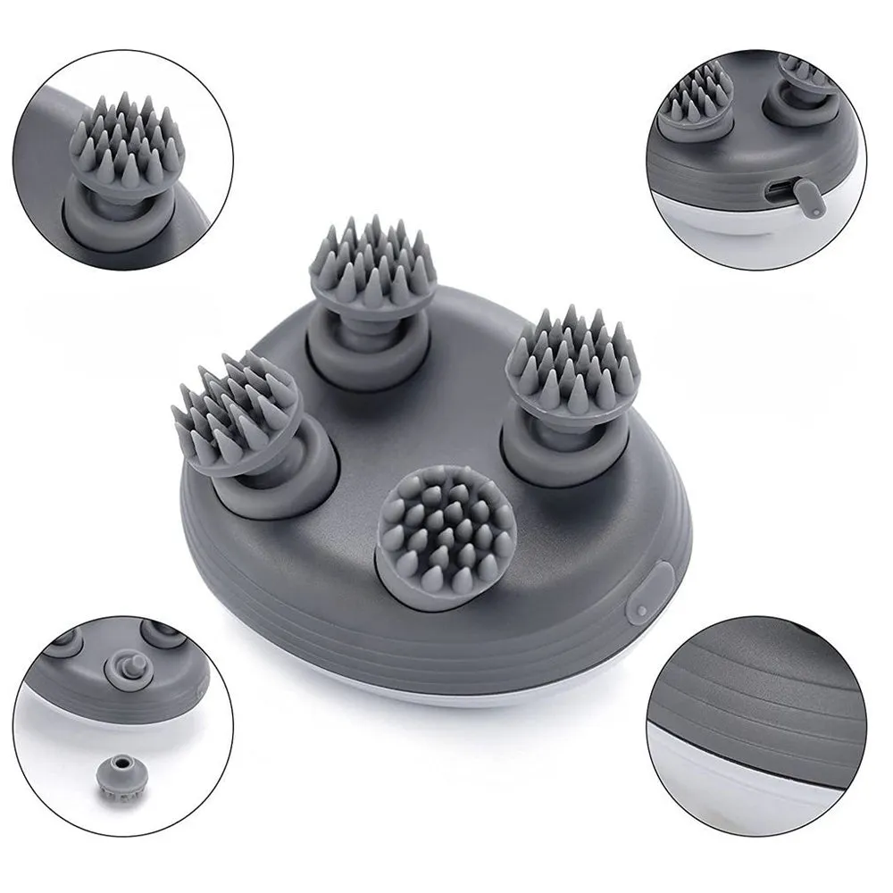 Mini Electric Scalp Massager Health Care Massage Kneading Vibrating Device- USB Rechargeable