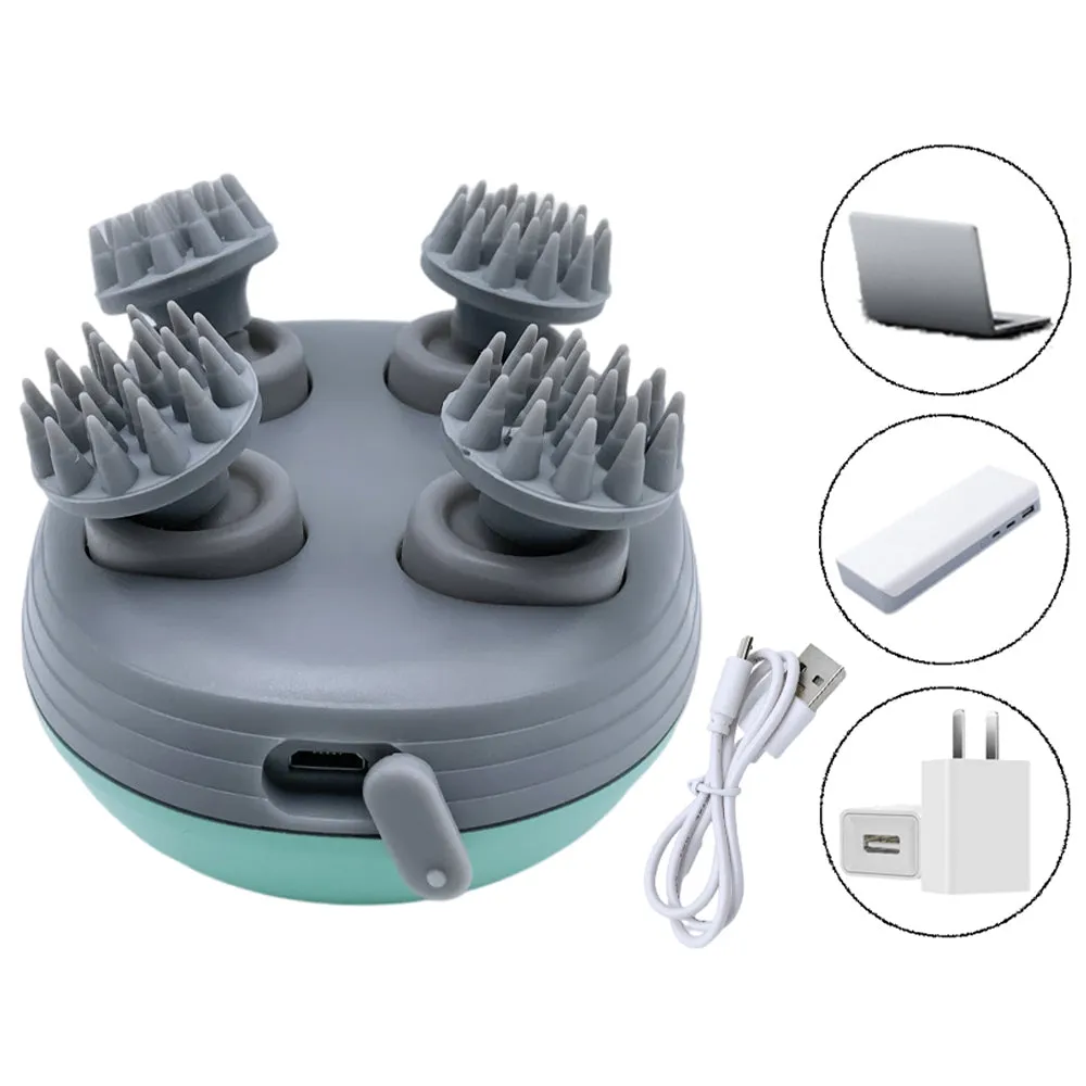 Mini Electric Scalp Massager Health Care Massage Kneading Vibrating Device- USB Rechargeable