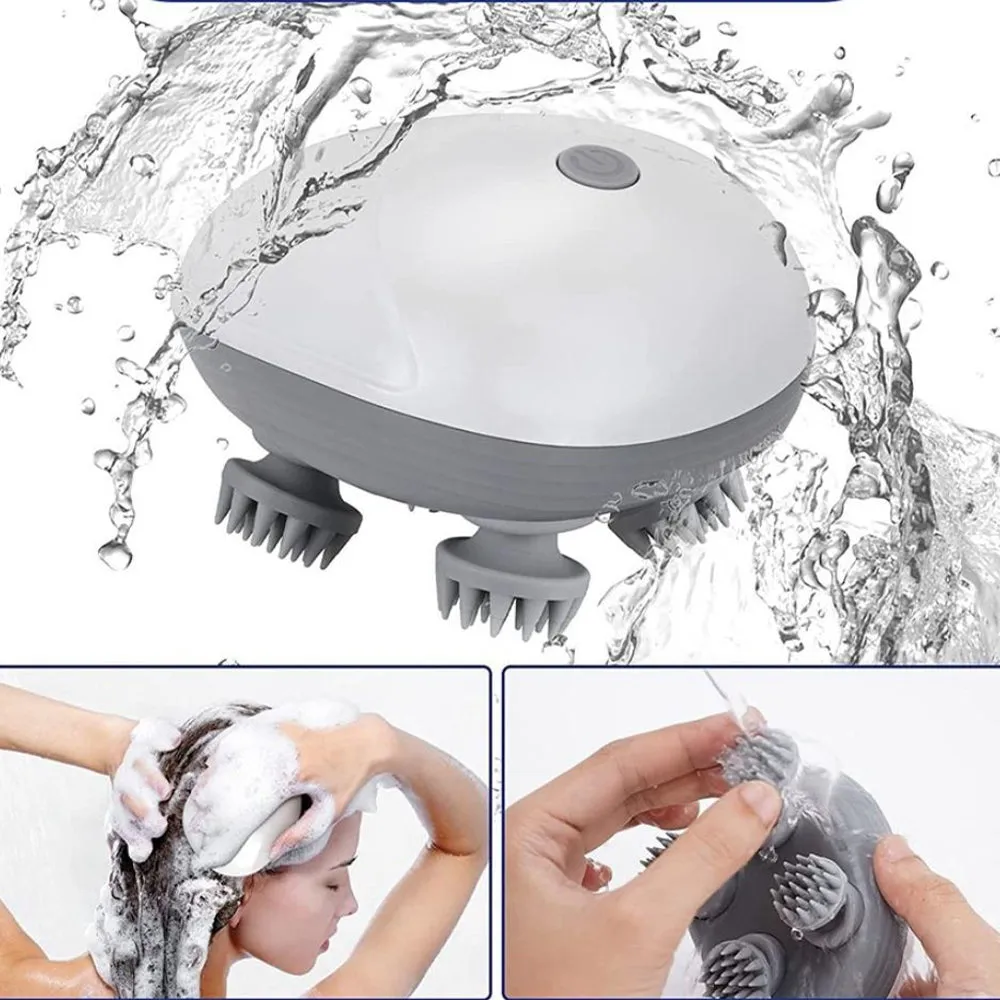 Mini Electric Scalp Massager Health Care Massage Kneading Vibrating Device- USB Rechargeable