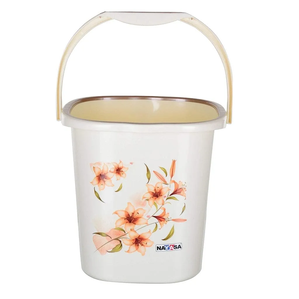 NAYASA Square DLX Bucket And Mug Set For Bathroom