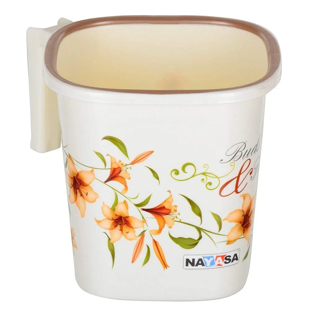 NAYASA Square DLX Bucket And Mug Set For Bathroom