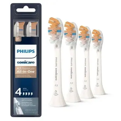 New - Philips Sonicare A3 Brush Head - White - 4pk