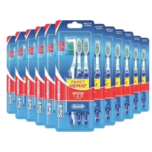 Oral-B - All Rounder Toothbrush, Medium Bristles, 3 Pack, Color Variety - 96 Pack