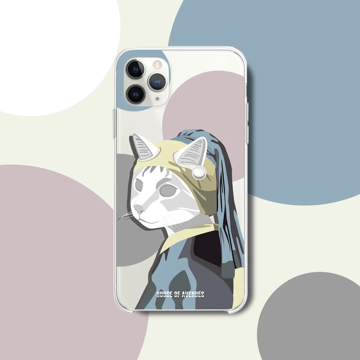 Original Design Phone Case - Cat with a Pearl Earring - Style B