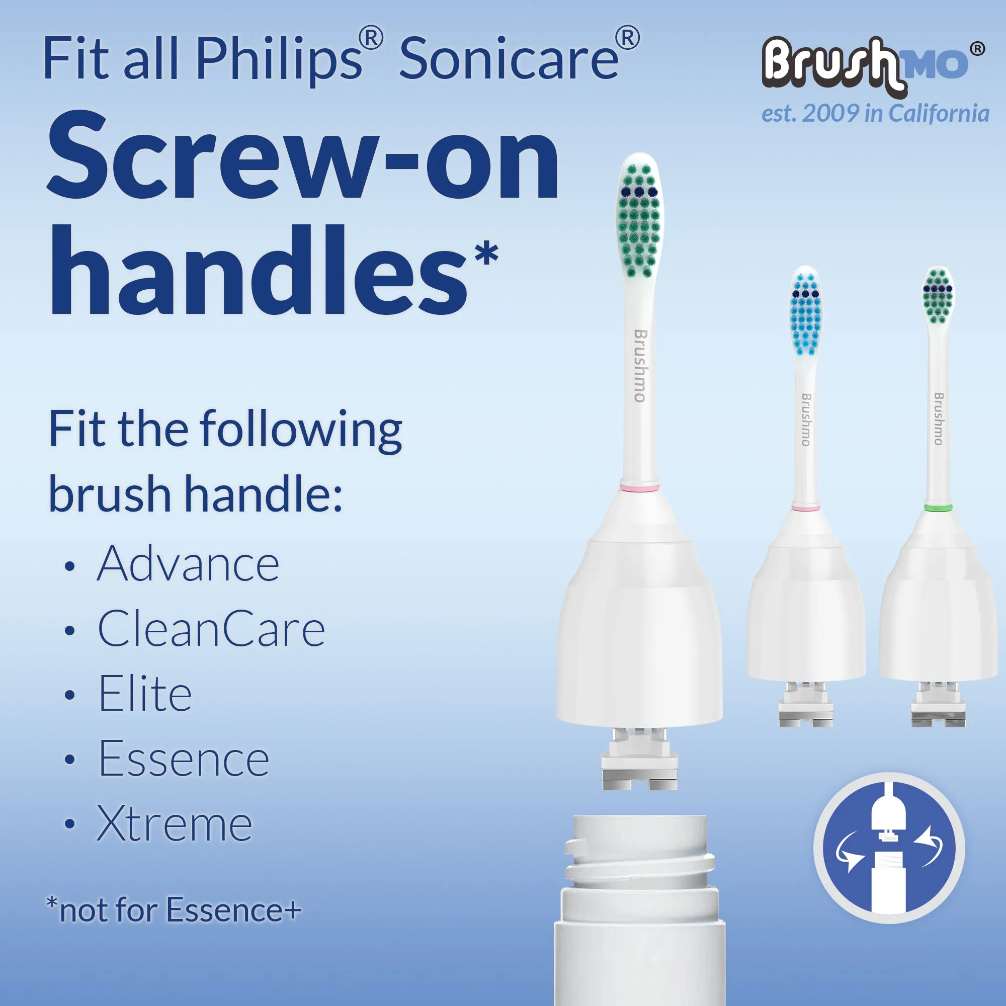 Replacement Toothbrush Heads for Philips Sonicare e-Series, 4 2 Pack(Compact, Standard, Sensitive)