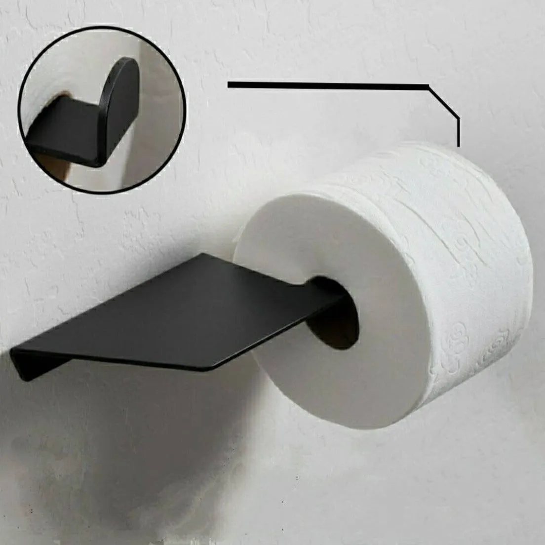 Shelf With Toilet Paper Holder