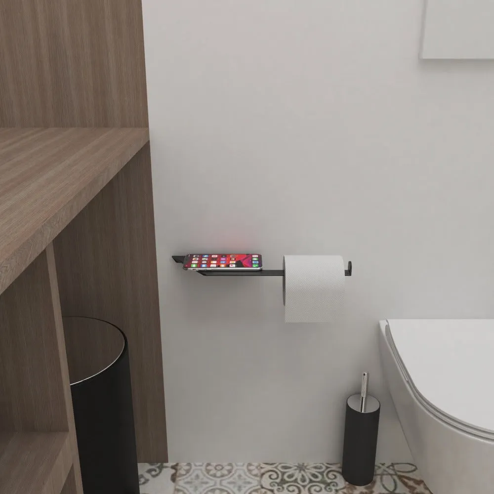 Shelf With Toilet Paper Holder