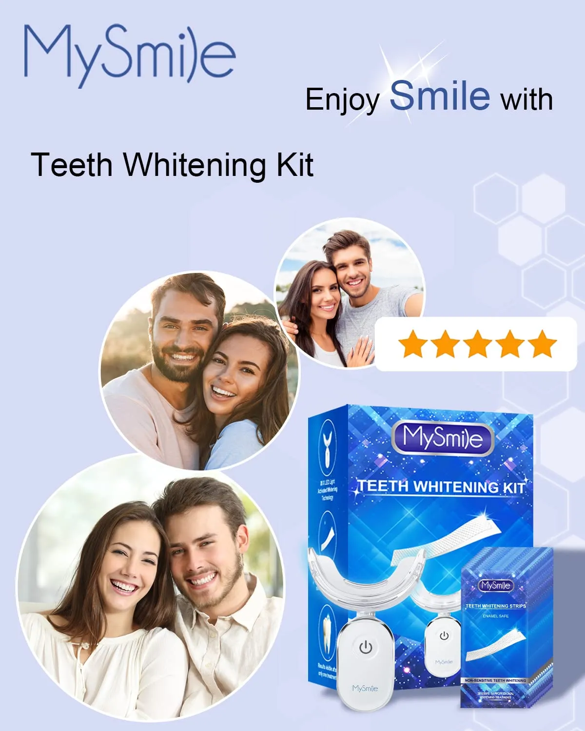 Teeth Whitening Strips w/ 28XLED Light Kit Duo Pack