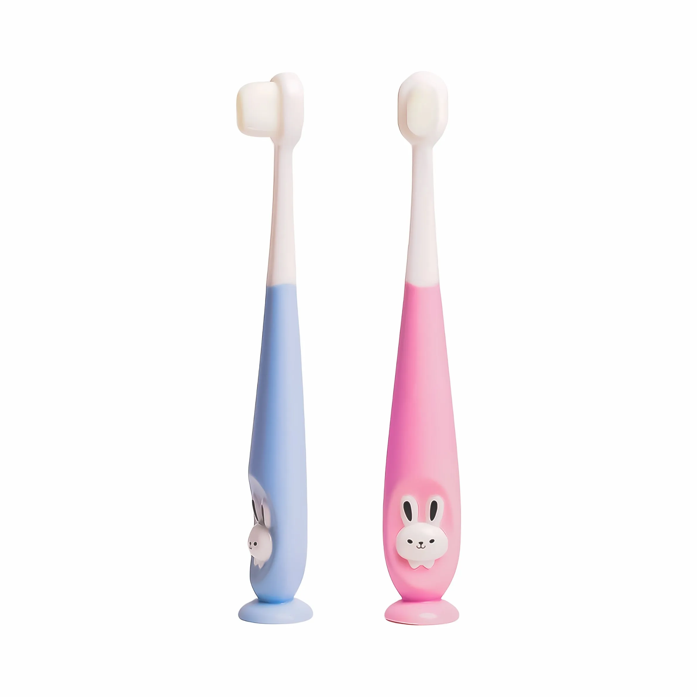 THE LITTLE LOOKERS Baby Toothbrush I Supersoft Bristles & Section Cup Base Tooth Brush for Kids/Babies/Toddlers - (Pack of 2)