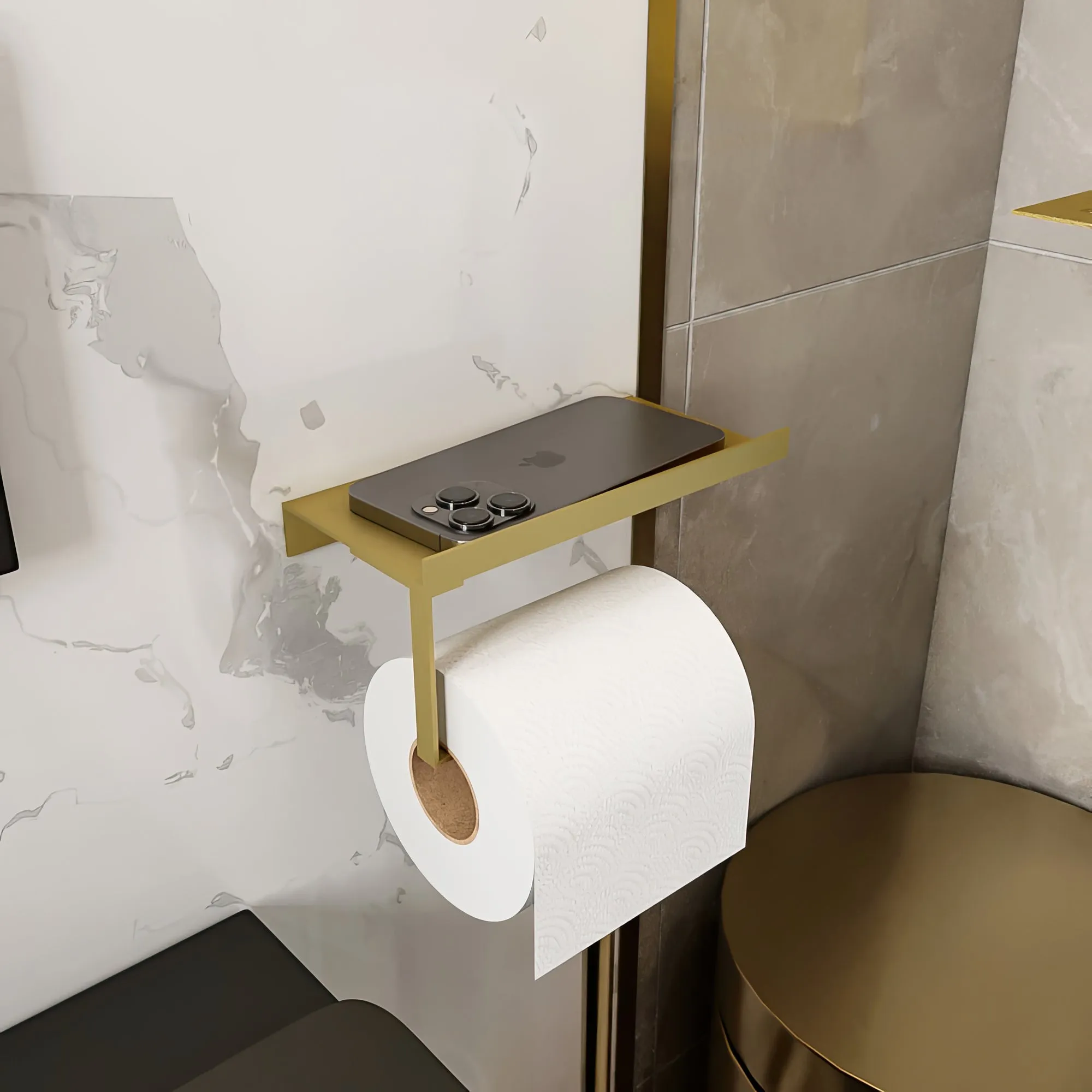 Toilet Paper And Mobile Phone Holder