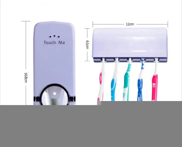 TOOTHPASTE DISPENSER WITH TOOTHBRUSH HOLDER